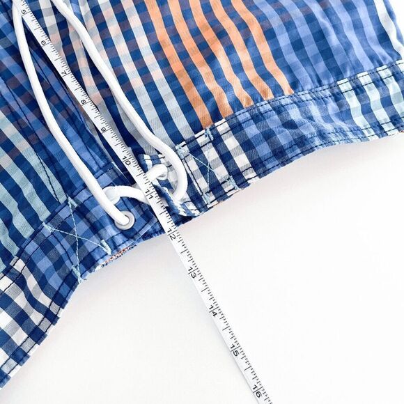 Tommy Bahama Mens Baja King Of Gingham Board Shorts Swim Trunks Blue Size Medium - Picture 8 of 9